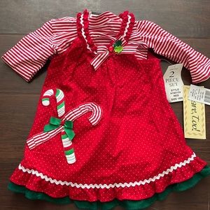 Christmas Holiday 18 Month Dress and Long Sleeve Shirt Set